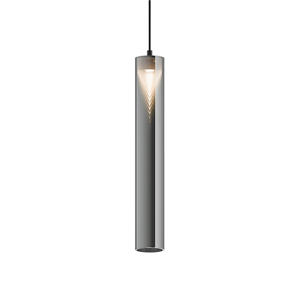 Penta Iconica Tall Pendelleuchte, Chrom Glas, H: 40 cm, Weiß, DALI