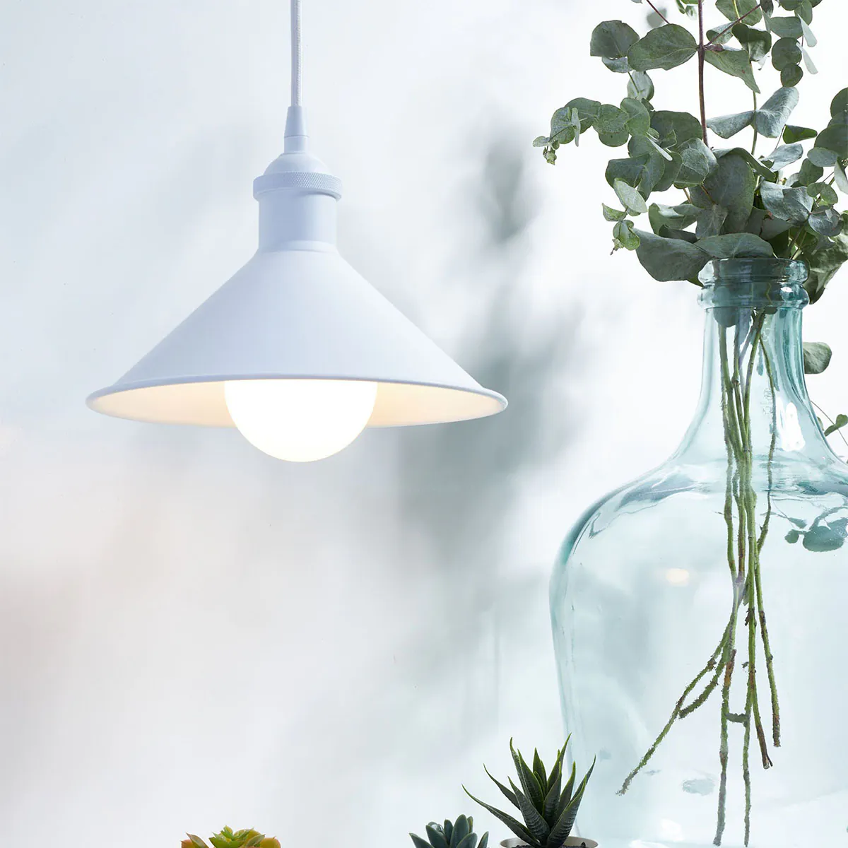 Textilkabel für Lampe, 2 Meter Stoffkabel 2-adrig (2 x 0,75mm²), Weiß