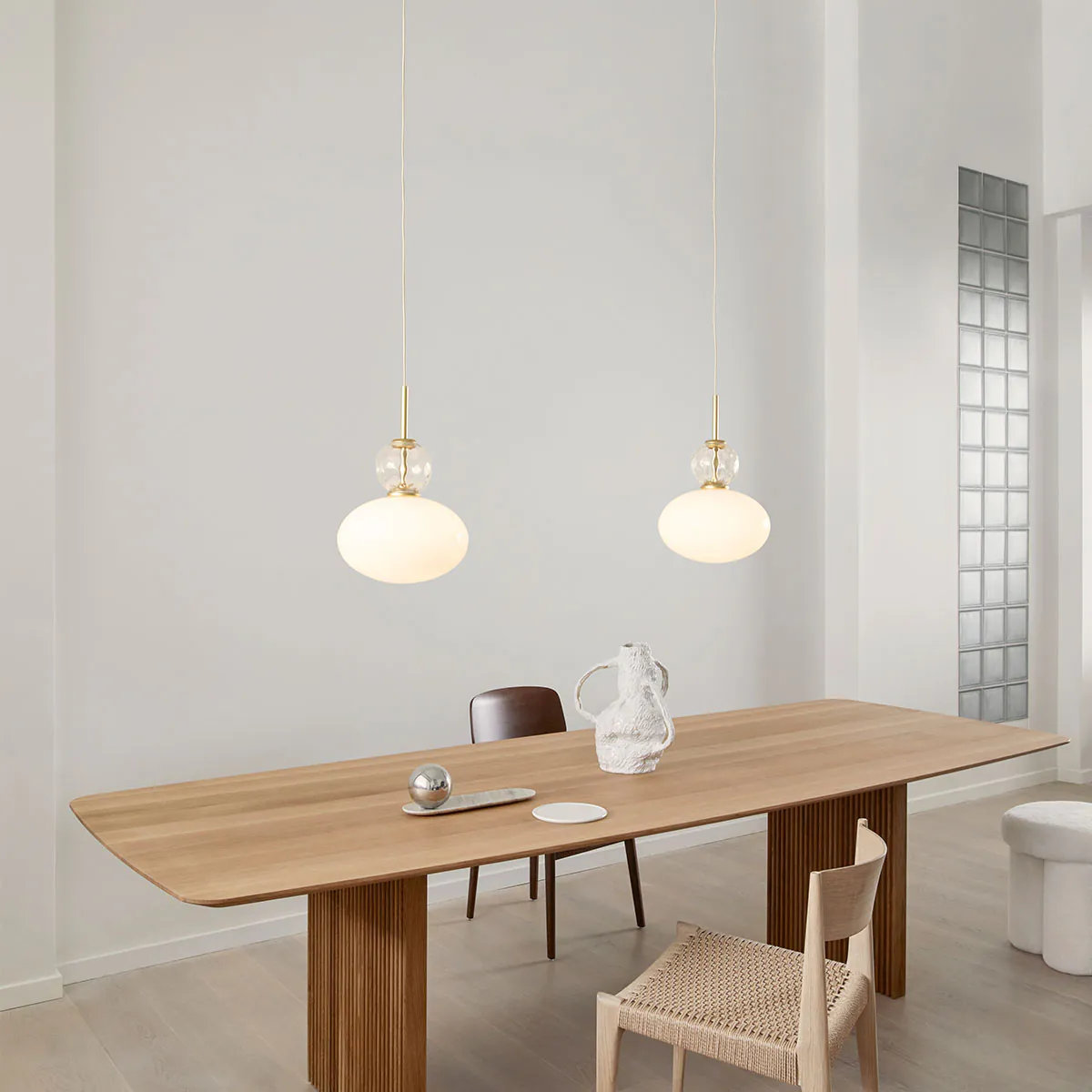 Rizzatto 32 Pendelleuchte, Ø: 30 cm, Silber satiniert