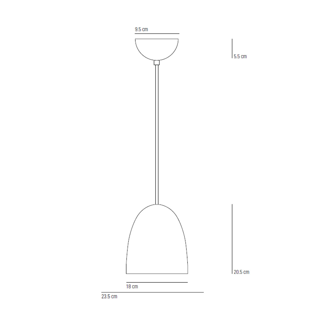 Stanley Small Pendelleuchte, Kupfer poliert, Ø: 18 cm