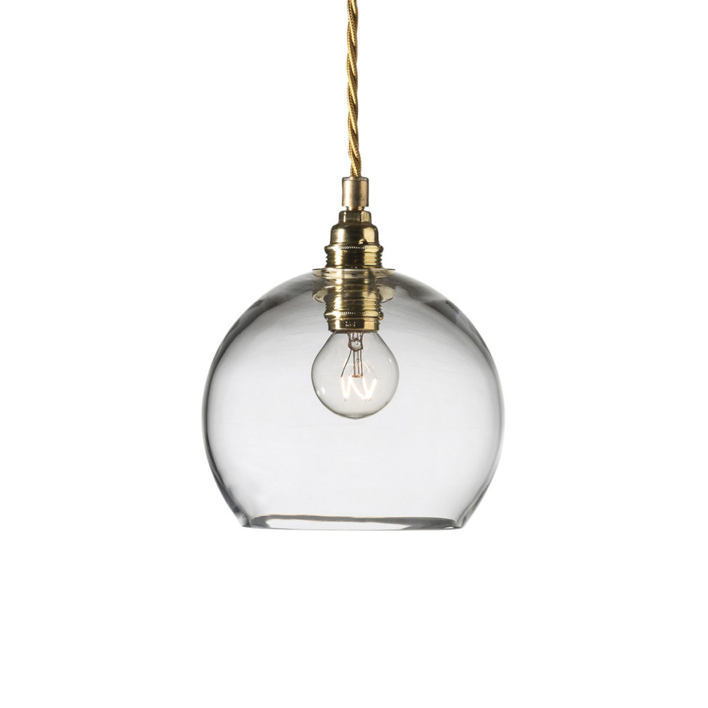 Rowan Pendelleuchte S Ø 15,5 cm, Clear, Gold