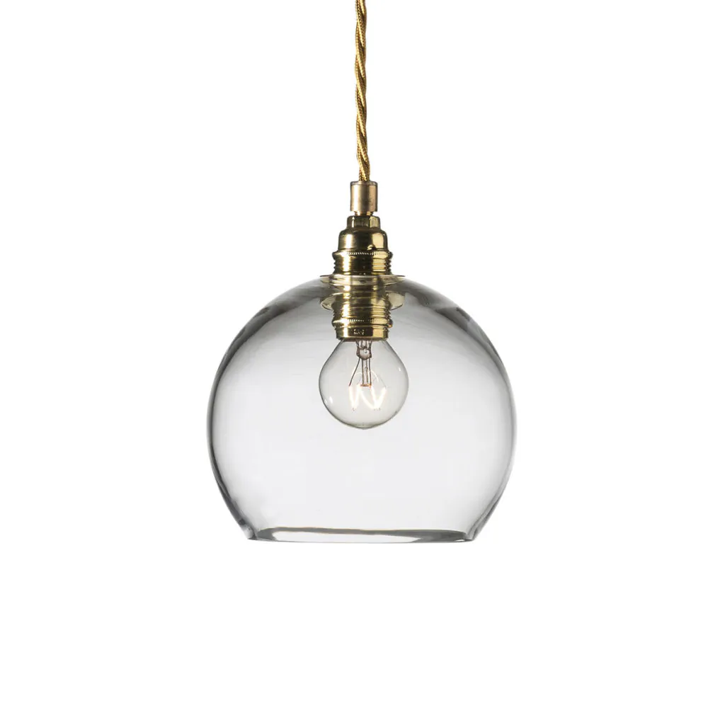 Rowan Pendelleuchte S Ø 15,5 cm, Clear, Gold Rowan Pendelleuchte S Ø 15,5 cm, Clear, Gold