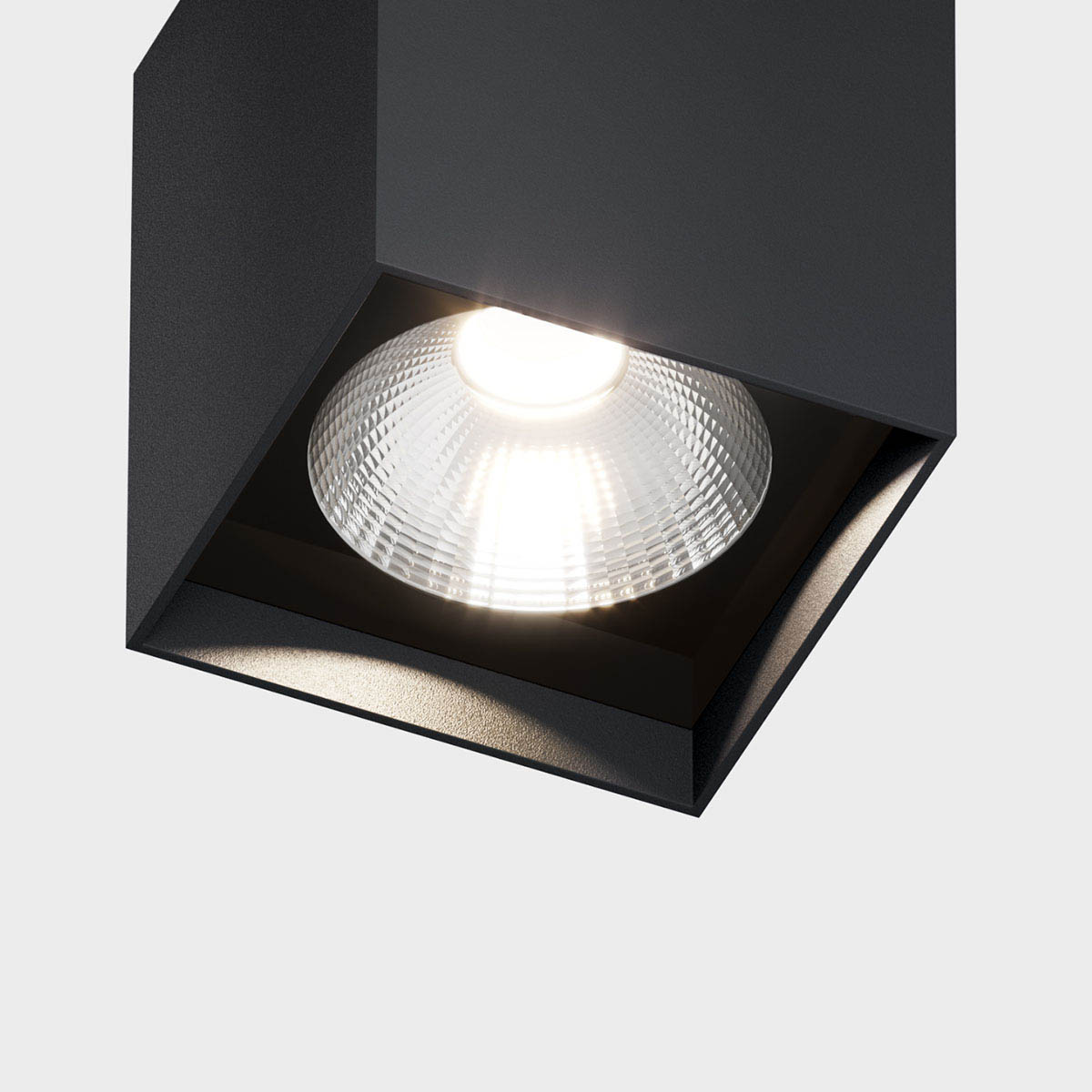 IP44-upS-außen-deckenleuchte-schwarz-3: Rechteckige Deckenleuchte für außen in der Farbe schwarz – warmweiß für Balkon