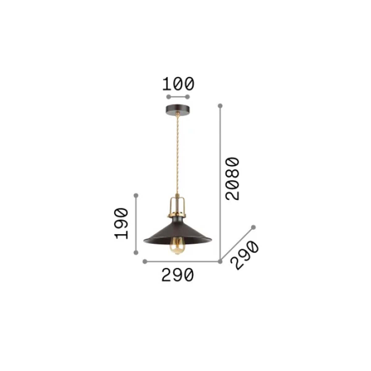 Eris-3 SP1 Pendelleuchte, Schwarz, Ø: 29 cm