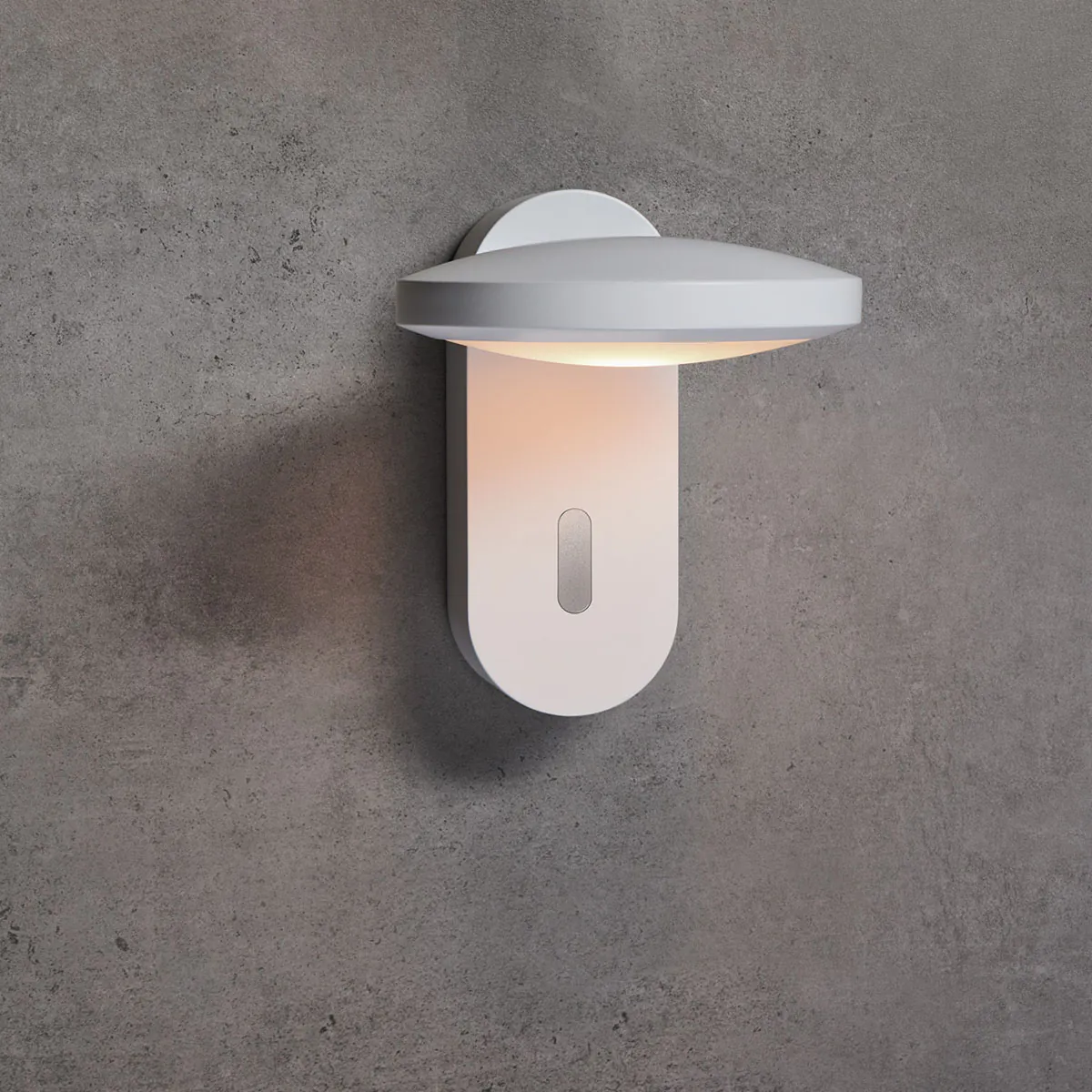 Maggy 4 Wandleuchte, H: 20 cm, Weiß matt / silber eloxiert