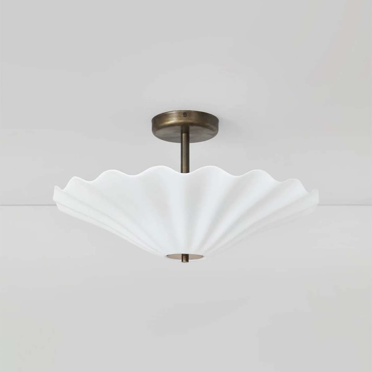 Original BTC Christie Deckenleuchte, Ø: 47 cm, Messing antik