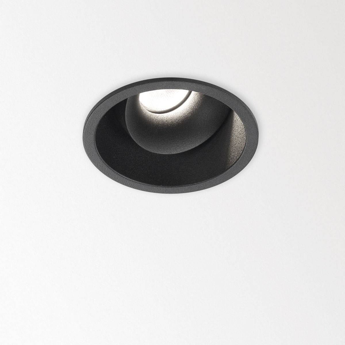 DeltaLight MINI DEEP RINGO II OK 93037 Einbaustrahler, Ø: 7,7 cm, Schwarz, Warmweiß 3000K, 37° Schwarz 3000K Modern & neutral – exklusive für Flur, Abstrahlwinkel 37°