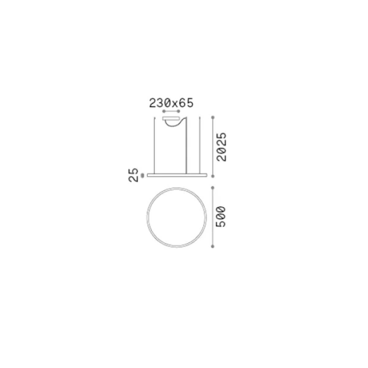 Oracle slim SP dali 3000K Pendelleuchte, Schwarz, Ø: 50 cm