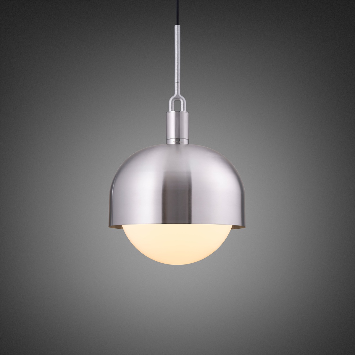 buster-punch-forked-pendant-large-steel-shade-opal-globe-01 Buster + Punch Forked Pendelleuchte, Globe + Shade, Large, Stahl / Opalglas