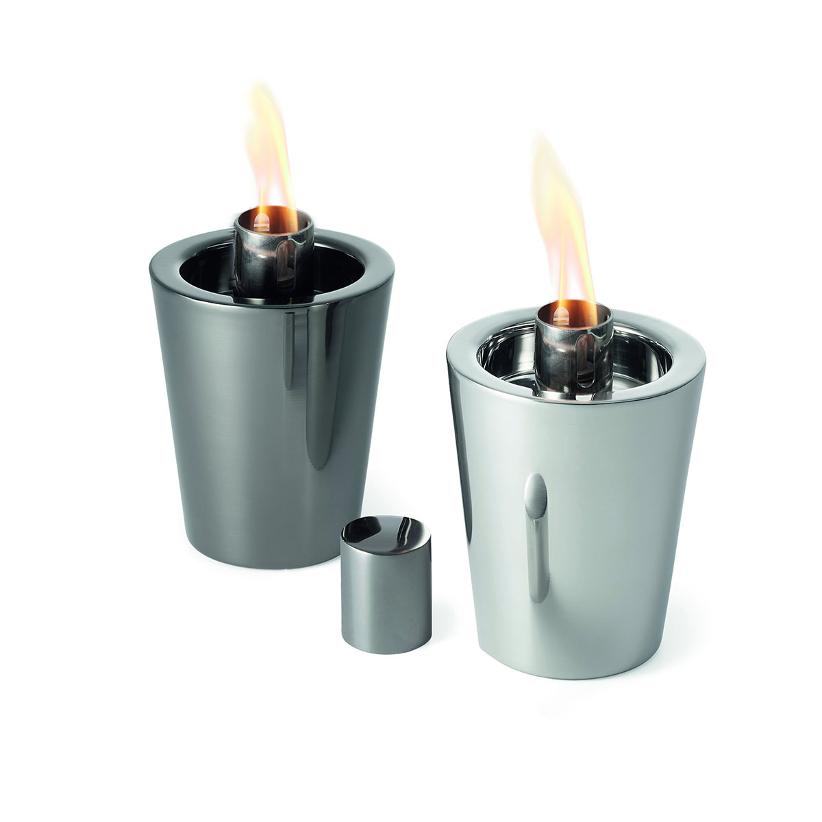 Tarcia Tischfackel Edelstahl poliert Schwarz