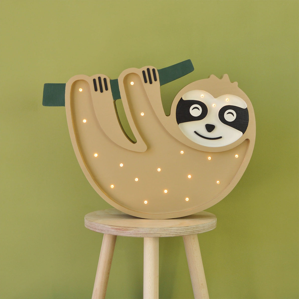 Kinder Nachtlicht Faultier, Holz, handgemacht
