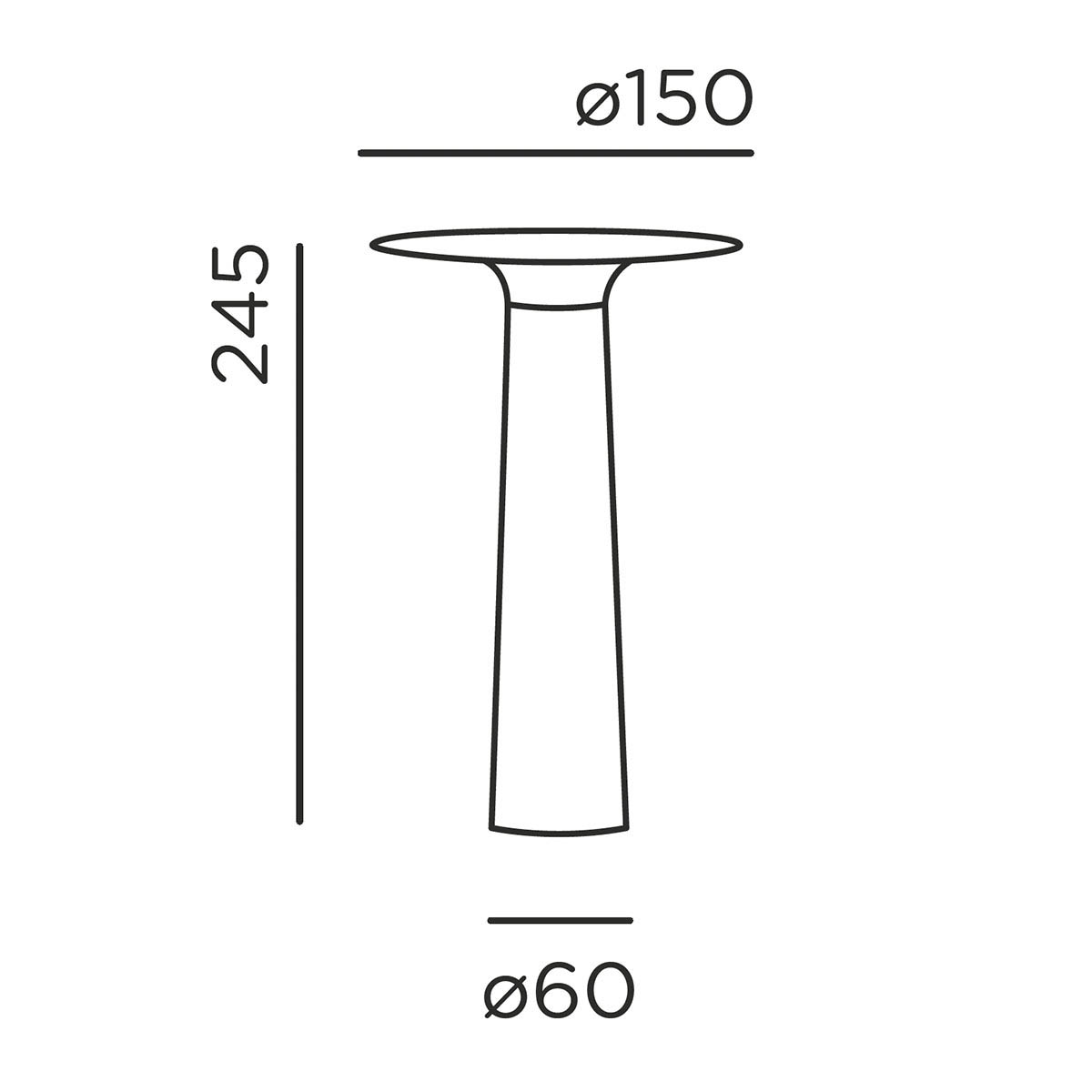 IP44.de lix Mobile Akku Tischleuchte dim to warm 2700K – 1800K, Ø: 6 cm, H: 24,5 cm Jet Black IP44.de lix Mobile Akku Tischleuchte dim to warm 2700K – 1800K, Ø: 6 cm, H: 24,5 cm Aubergine