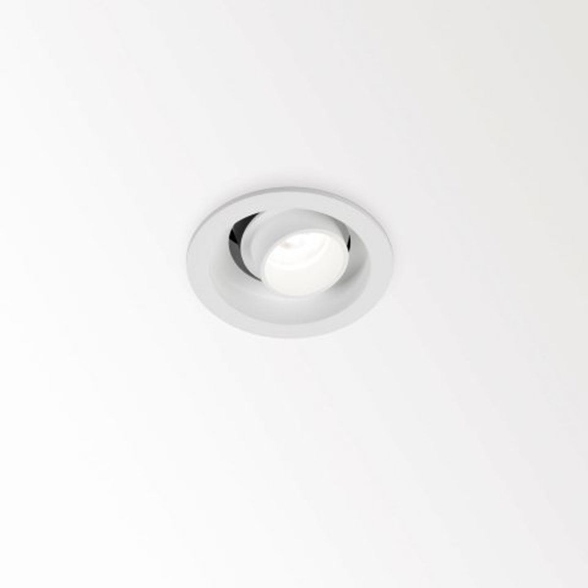 DeltaLight MICROSPY IN OK 93030 Einbaustrahler, Ø: 5,9 cm, Weiß, Warmweiß 3000K, 30° Weiß 3000K Modern & neutral – exklusive für Badezimmer, Abstrahlwinkel 30°