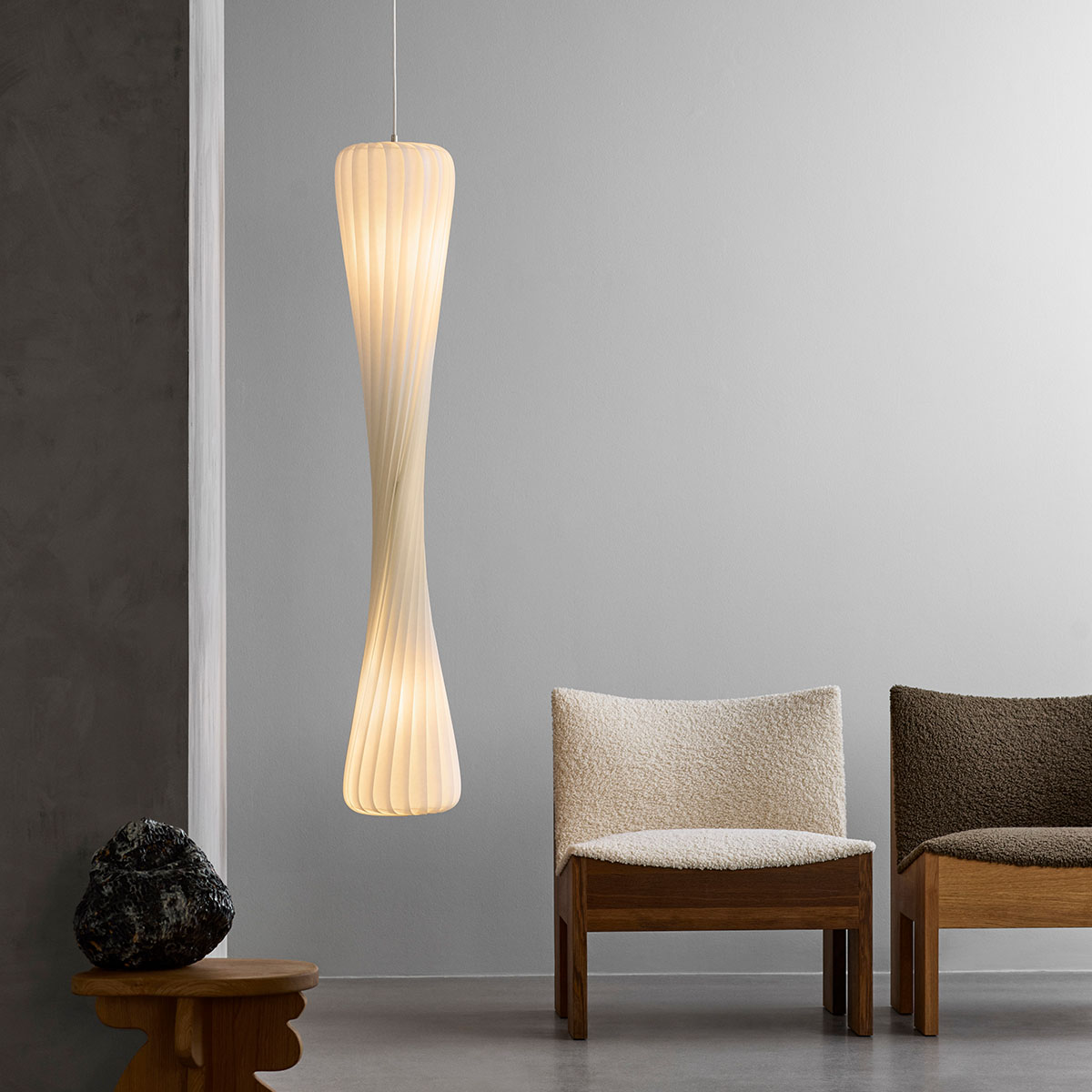 TR7 Pendelleuchte, PC / Vliesstoff, Ø: 25 cm, H: 55 cm Tom Rossau TR7 Pendelleuchte PC / Vliesstoff Ø: 25 cm, H: 145 cm