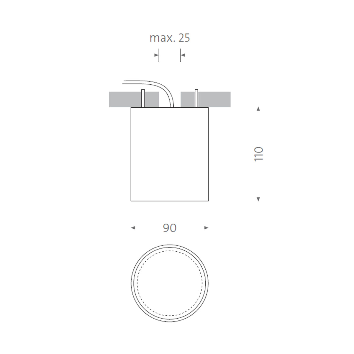 warnemünde 23 Aufbaustrahler IP54, Ø: 9 cm, Weiß matt, Extra-Warmweiß 2700K warnemünde 23 Aufbaustrahler IP54, Ø: 9 cm, Chrom glänzend, Warmweiß 3000K