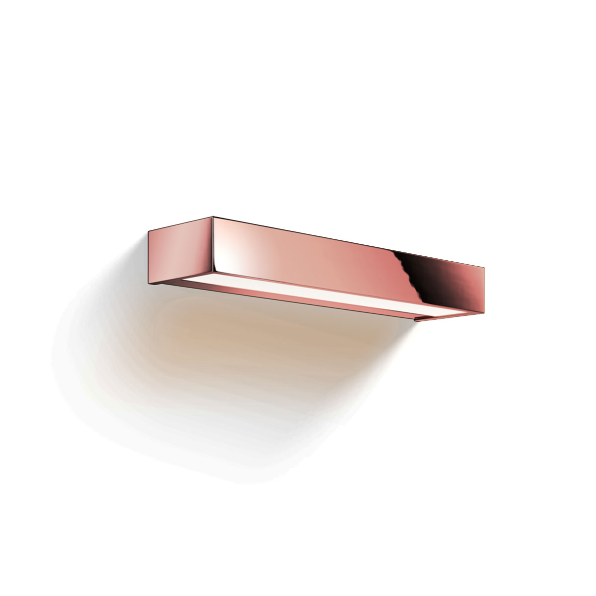 Elegante Badleuchte – Decor Walther Box 40 N LED Wandleuchte Bad, Rosegold, B: 40 cm, Warmweiß 3000K