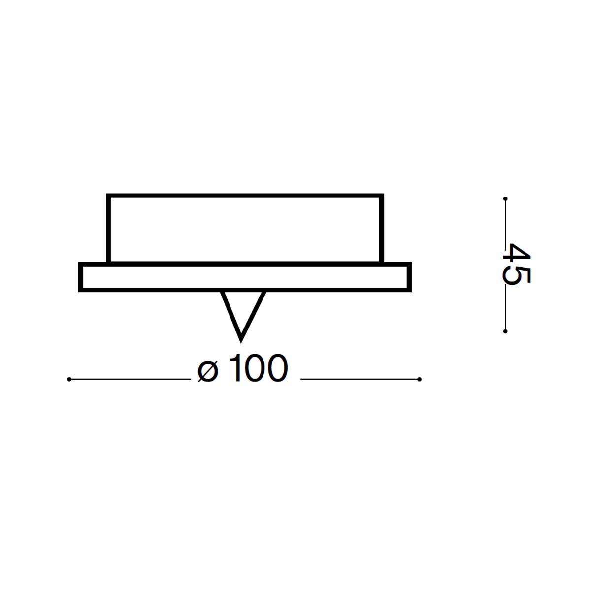 Baldachin Rosone standard 1 luci, Ø: 10 cm, H: 4,5 cm, Kupfer