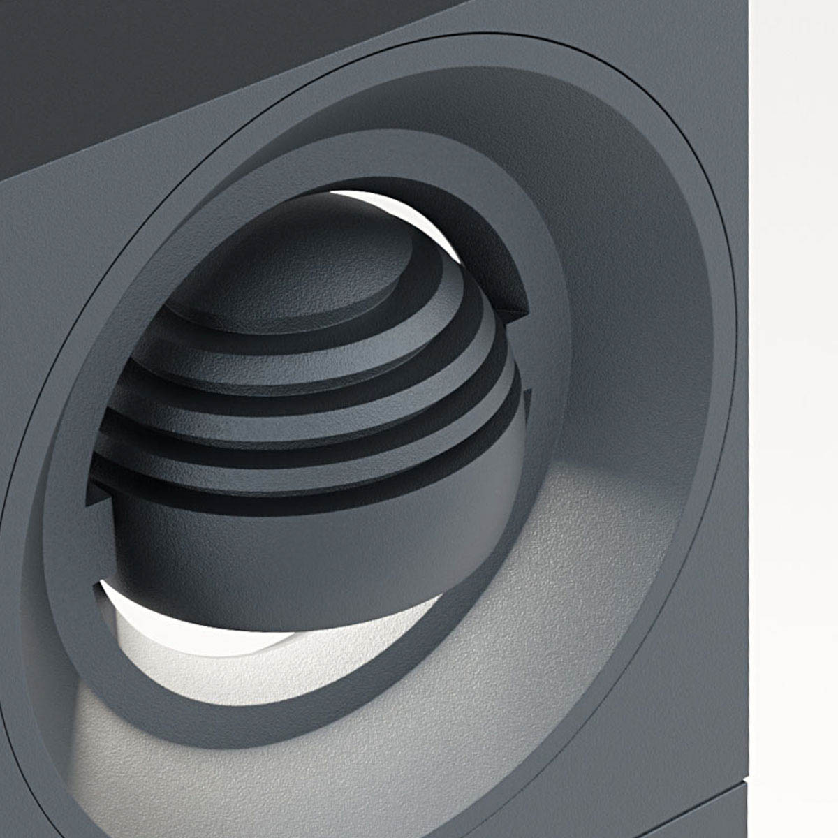 pip Pollerleuchte, H: 80 cm, Cool Brown Schmale viereckige Pollerleuchte für außen mit Fokus auf den Leuchtkopf