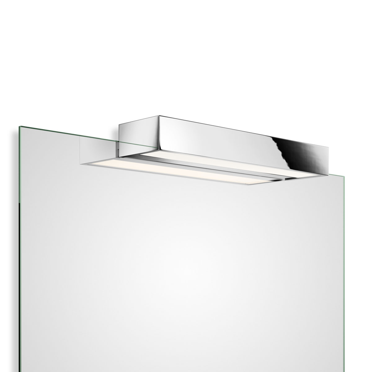 Eleganter Badspiegel mit LED-Beleuchtung – Decor Walther Box 1-40 N LED Spiegel Aufsteckleuchte Bad, Chrom, B: 40 cm, Extra-Warmweiß 2700K Stilvoller Spiegel mit Licht – Serie Box 1-40 N LED Spiegel Aufsteckleuchte Bad, Chrom, B: 40 cm, Warmweiß 3000K von Decor Walther