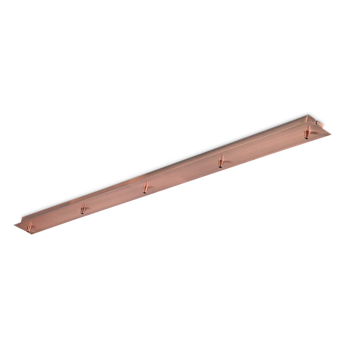 Baldachin Rosone lineare 5 luci, 120 x 4,3 x 7 cm, Kupfer Lampen Baldachin länglich 5-fach, 120 x 4,3 x 7 cm, Kupfer