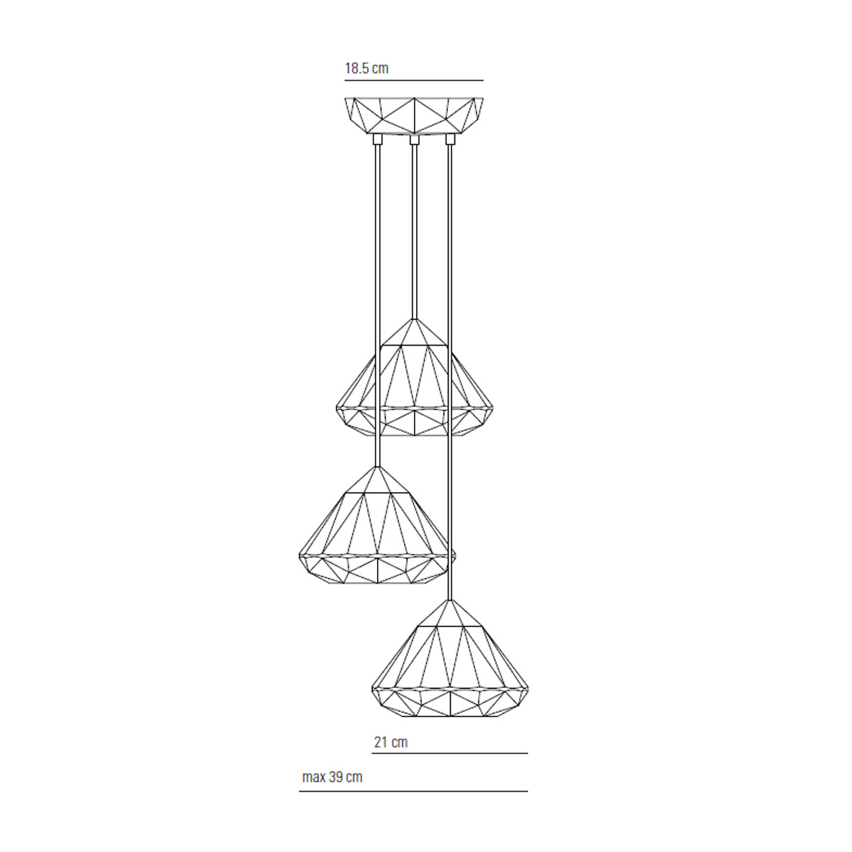 Hatton 1 Grouping of 3 Pendelleuchte, max Ø: 39 cm Hatton 1 Grouping of 3 Pendelleuchte, max Ø: 39 cm