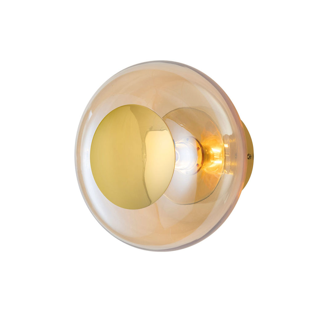 Ebb & Flow Horizon Wand-/ Deckenleuchte S Ø 21 cm Horizon Wand-/ Deckenleuchte S Ø 21 cm, Golden Smoke, Gold Golden Smoke Deckenleuchten – hochwertige Innenbeleuchtung, LED Beleuchtung für Wohnzimmer