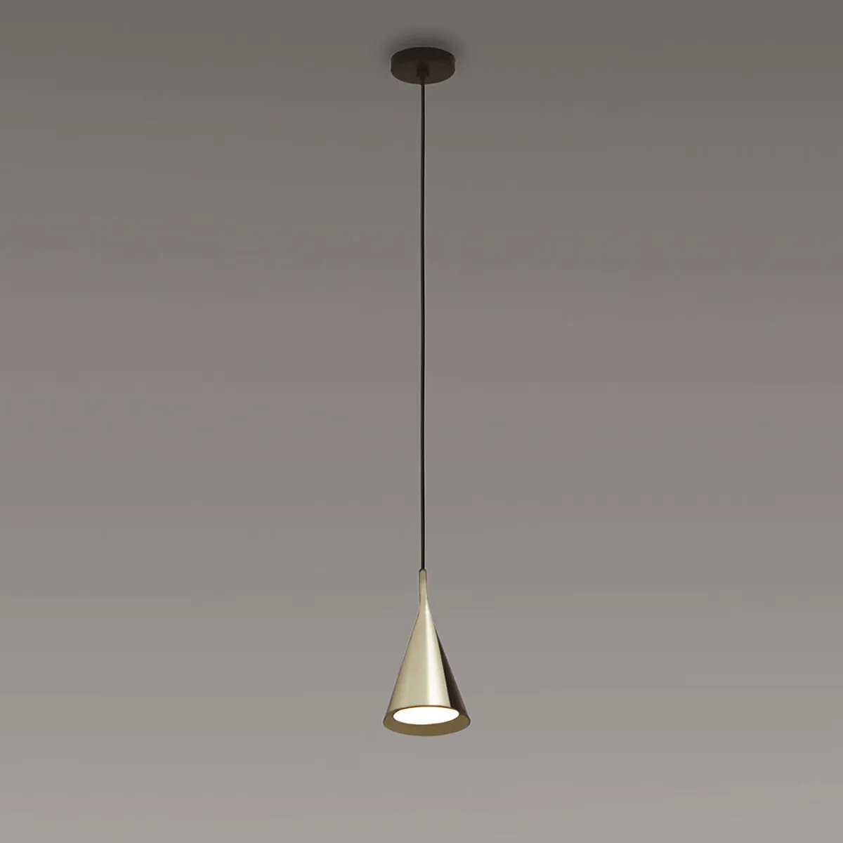 Gordon 561.21 Pendelleuchte, Schwarz Matt & Messing Ø: 12 cm