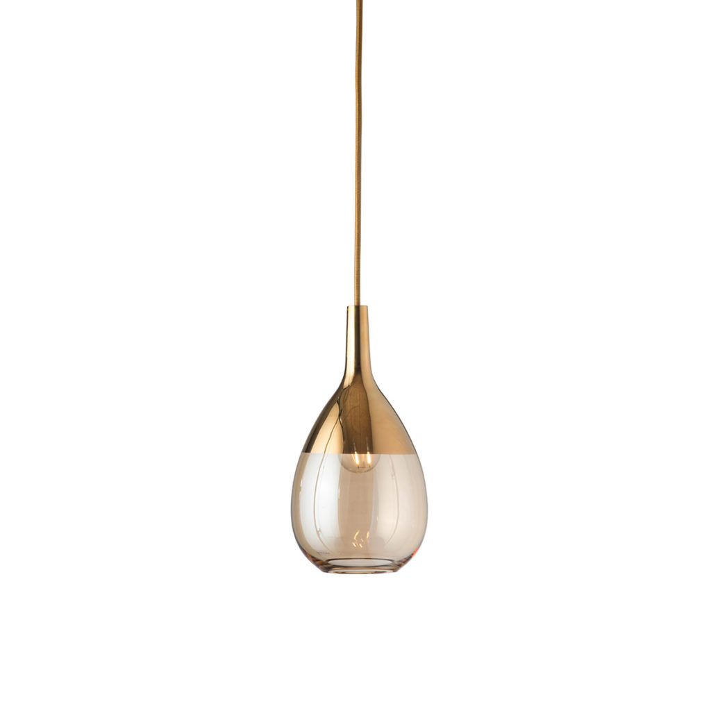 Lute Pendelleuchte S Ø 14 cm, Golden Smoke, Gold