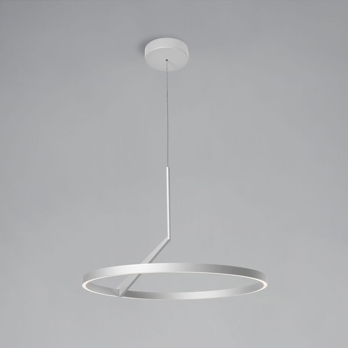 Meridiana Ring Pendelleuchte mit Up-Down Licht, Weiß, Ø: 60 cm