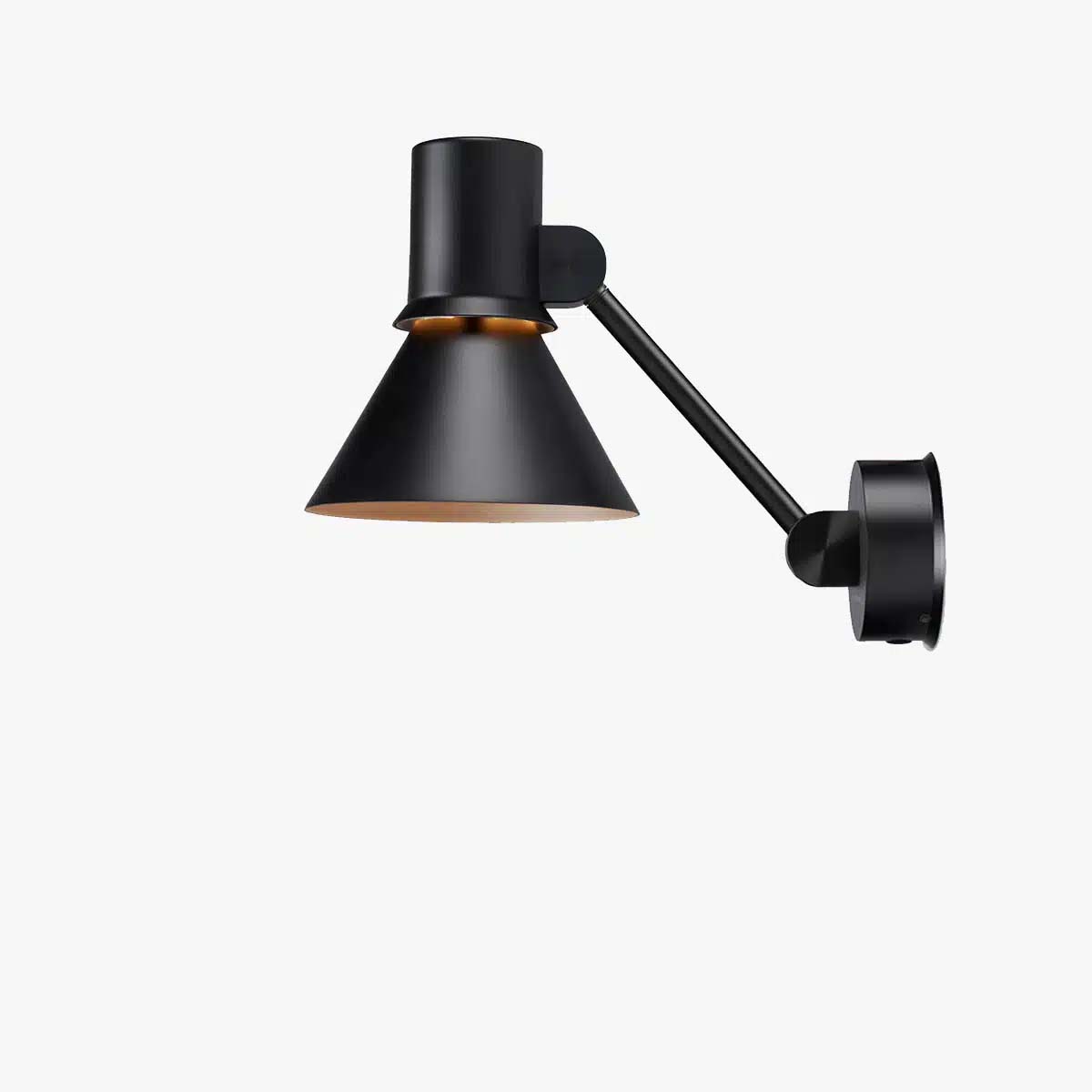 Anglepoise Type 80 W2 Wandleuchte, Ø: 14,5 cm, H: 16 cm, Matte Black, Ohne Kabel