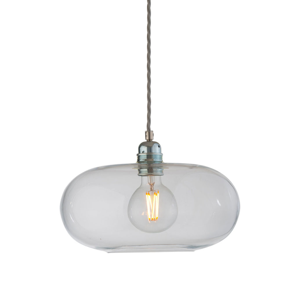 Horizon Pendelleuchte M Ø 29 cm, Clear, Silber