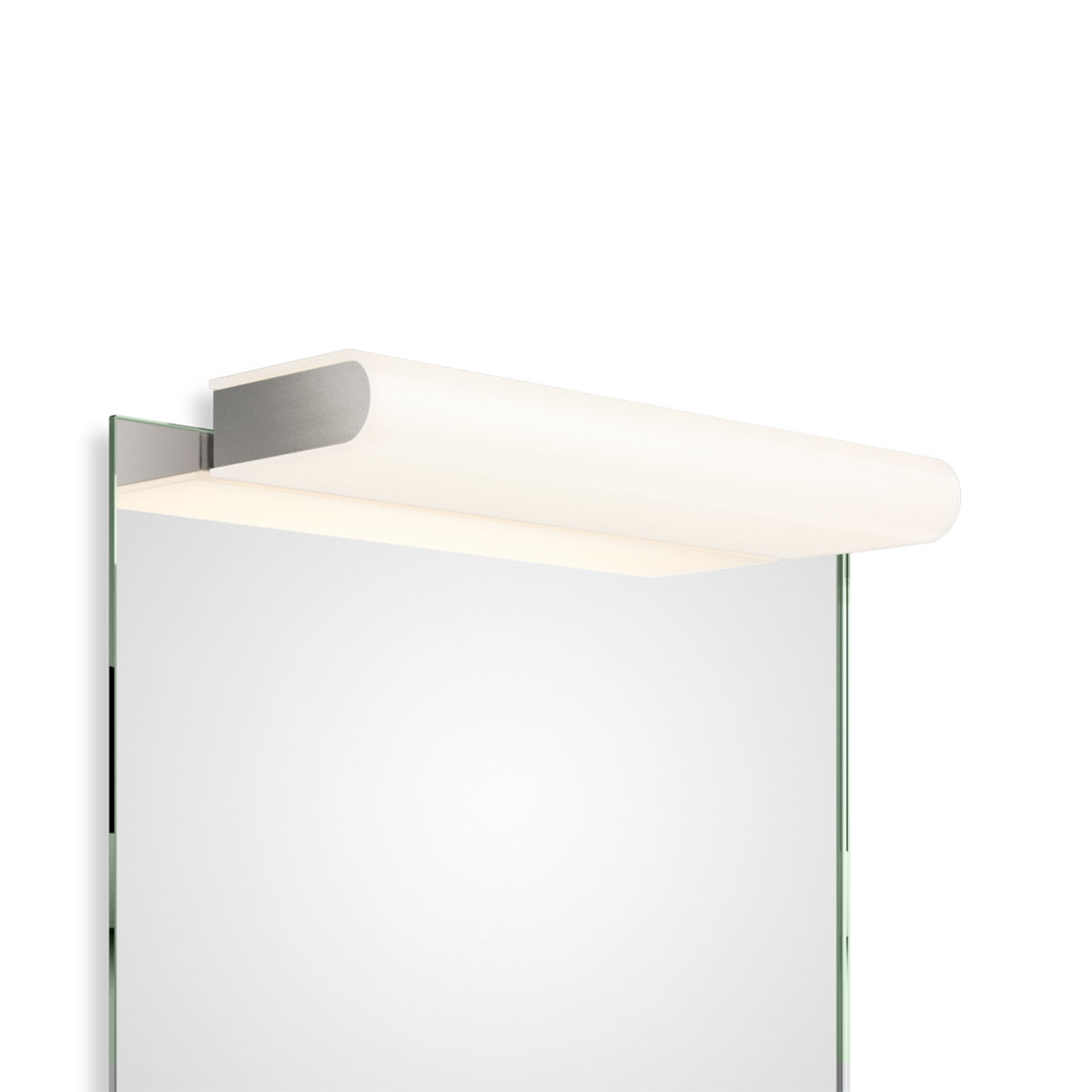Book 1-40 LED Spiegel Aufsteckleuchte Bad, Nickel satiniert, B: 40 cm