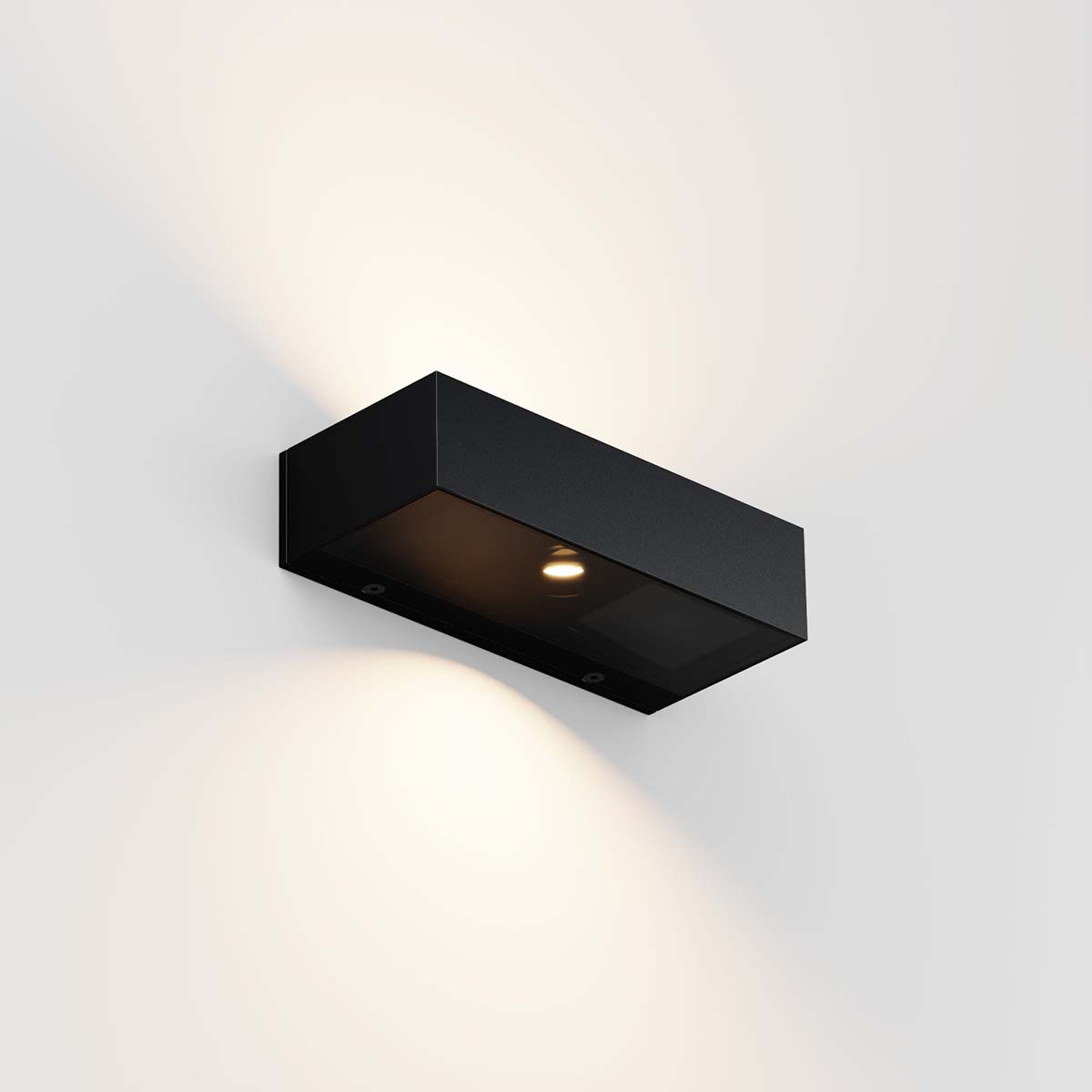 IP44.de iem.2 X Wandleuchte, H: 4,5 cm, T: 8,2 cm Deep Black DALI