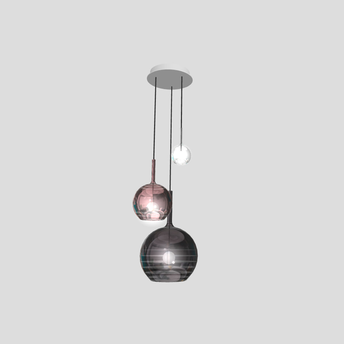Lampen Baldachin für Glo, Lit, Mom 3-fach, Ø: 30 cm x H: 5 cm, Weiß