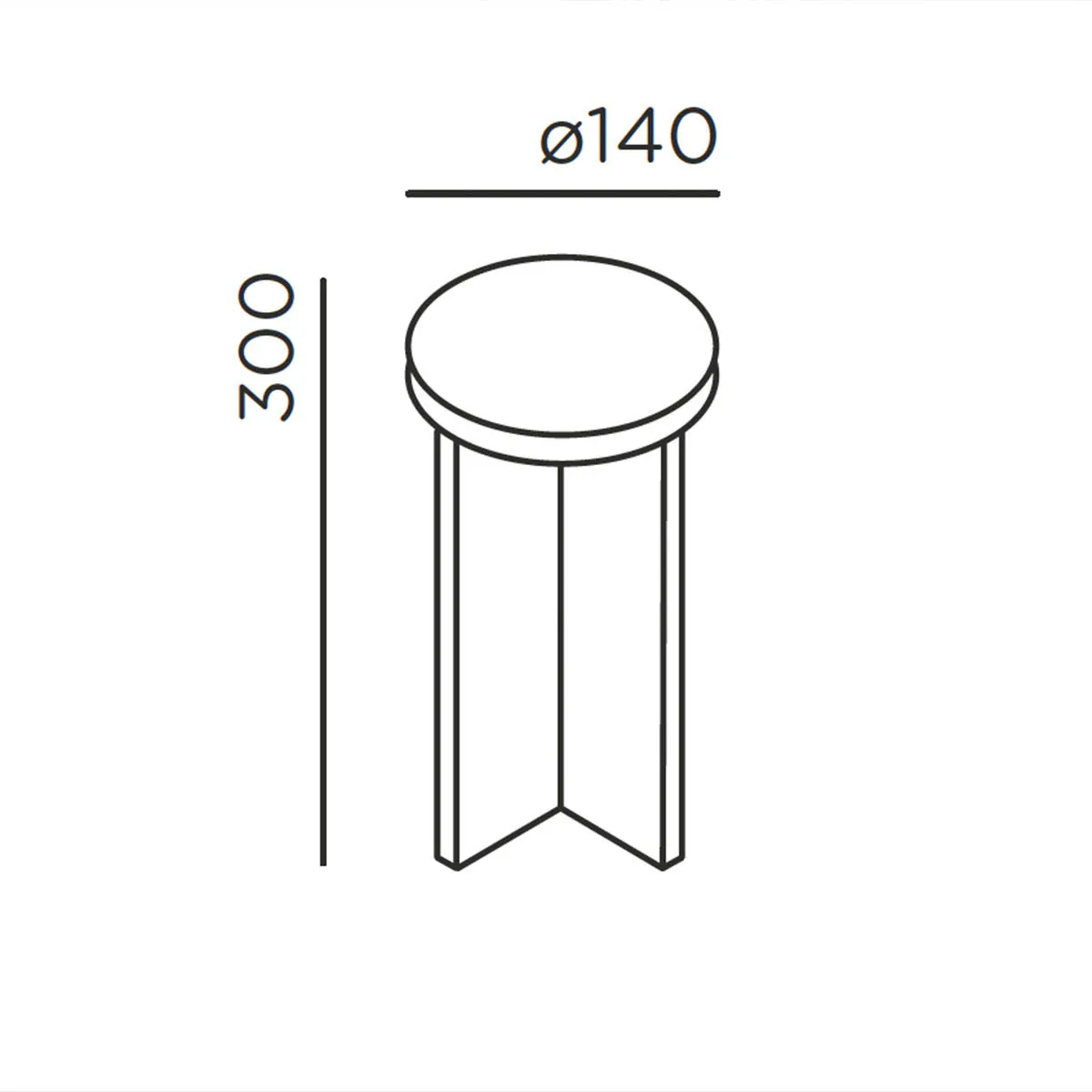 mir R Pollerleuchte, Cool Brown, H: 30 cm