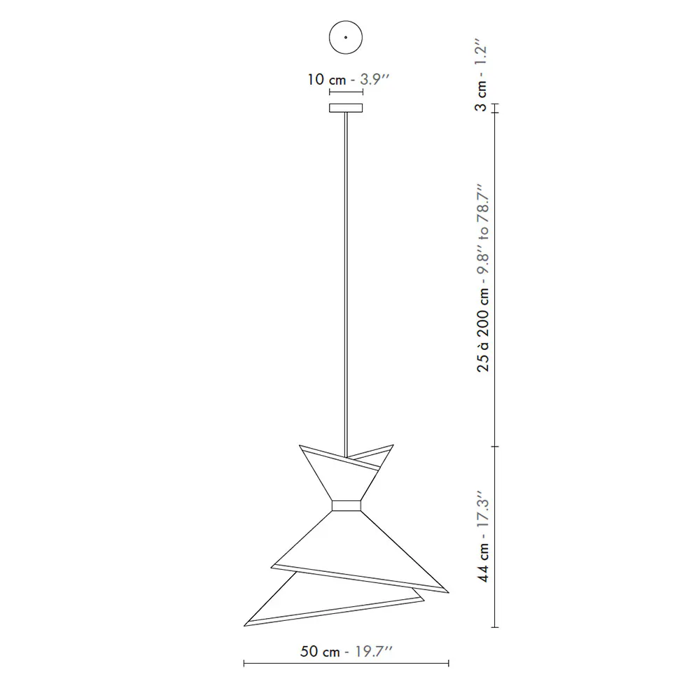 Kimono Pendelleuchte L Ø: 50 cm, Schwarz / Weiß- Ausstellungsstück Kimono Pendelleuchte L Ø: 50 cm, Schwarz / Weiß- Ausstellungsstück