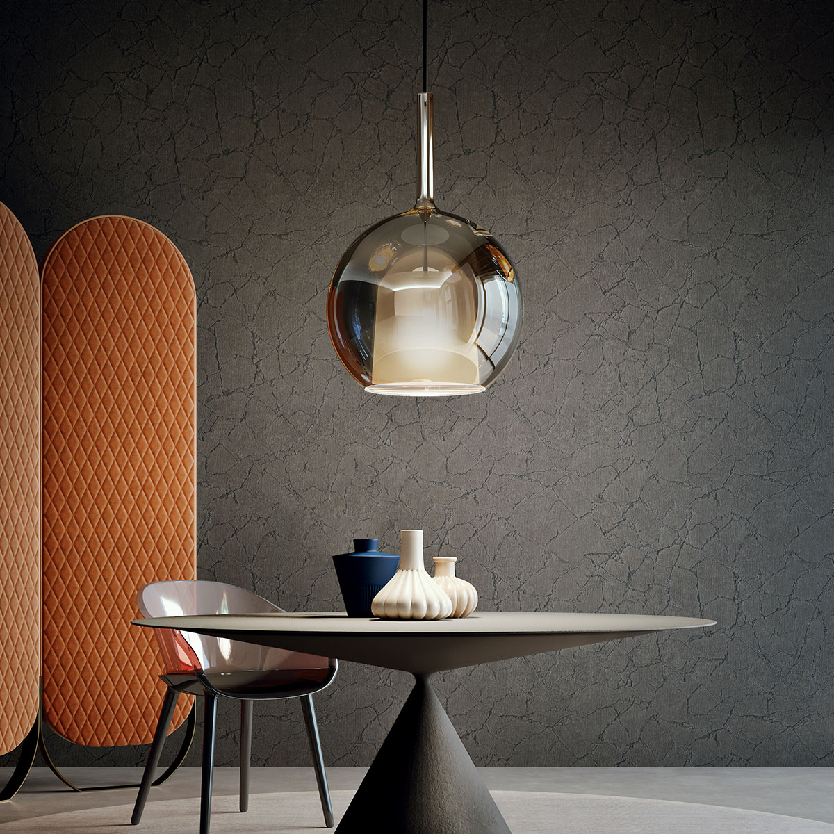 Glo 0811-24 Maxi Pendelleuchte Ø: 55 cm, Transparent Glas