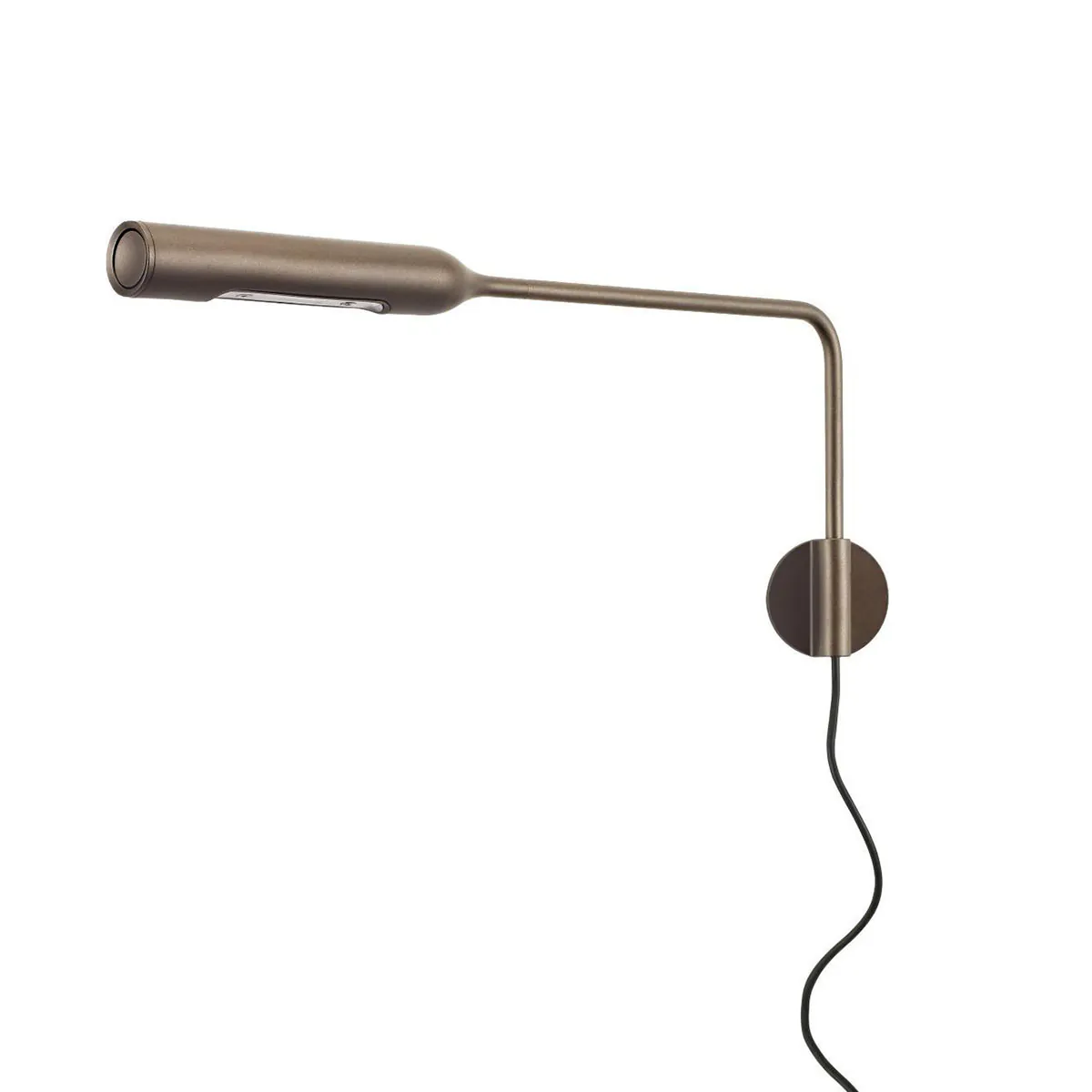 Flo Wall Wandleuchte, Bronze metallic, Extra-Warmweiß 2700K, mit Kabel und Stecker