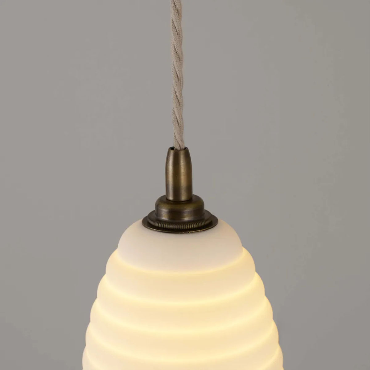 Antique Brass Bibendum Pendelleuchte, Ø: 12,8 cm