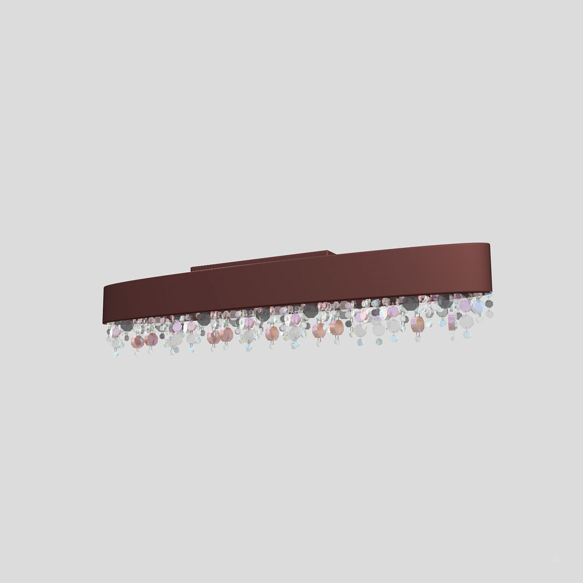 Olà PL6 OV 160 Deckenleuchte, Oxidrot, L: 160 cm, Retrofit Olà PL6 OV 160 Deckenleuchte, Oxidrot, L: 160 cm, LED-Modul