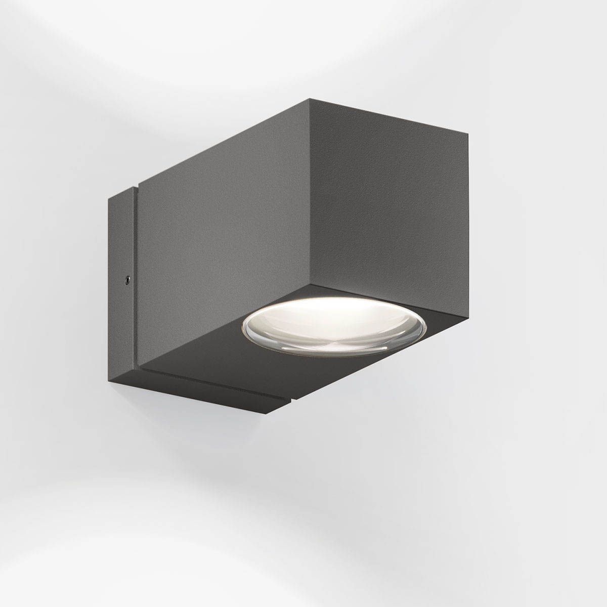 Rechteckige Wandleuchte für außen in der Farbe braun