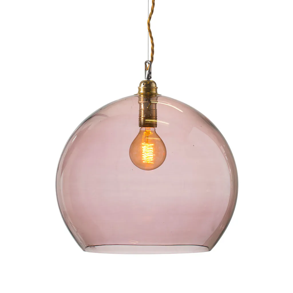 Rowan Pendelleuchte XL Ø 39 cm, Obsidian, Gold