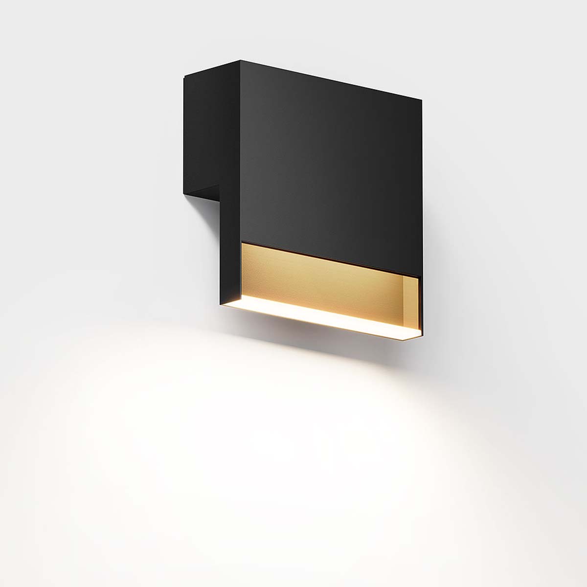 li.2 Wandleuchte, H: 15 cm, T: 5,7 cm, Deep Black