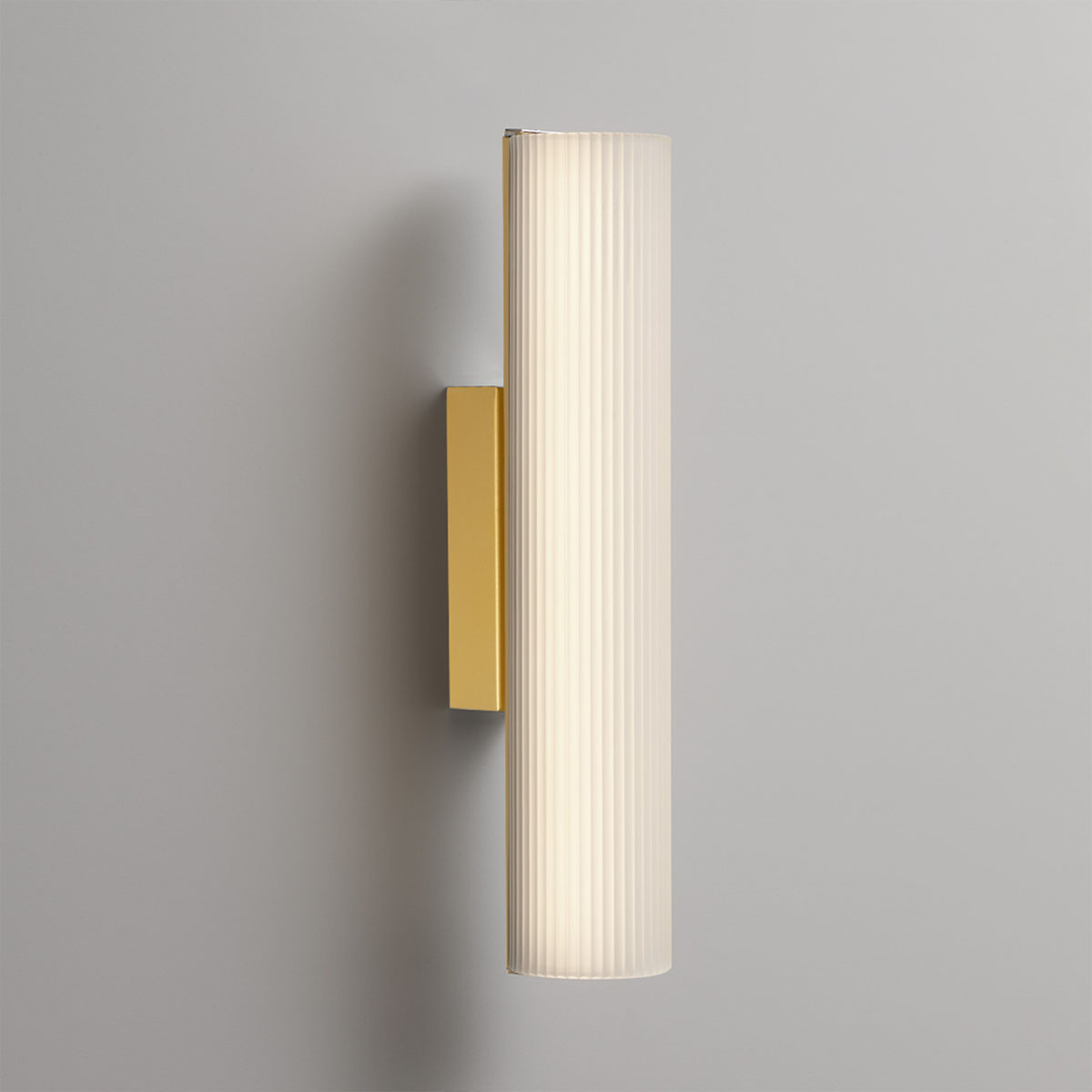 Ray Wandleuchte Bad, H: 47 cm, B: 9 cm, Gold matt
