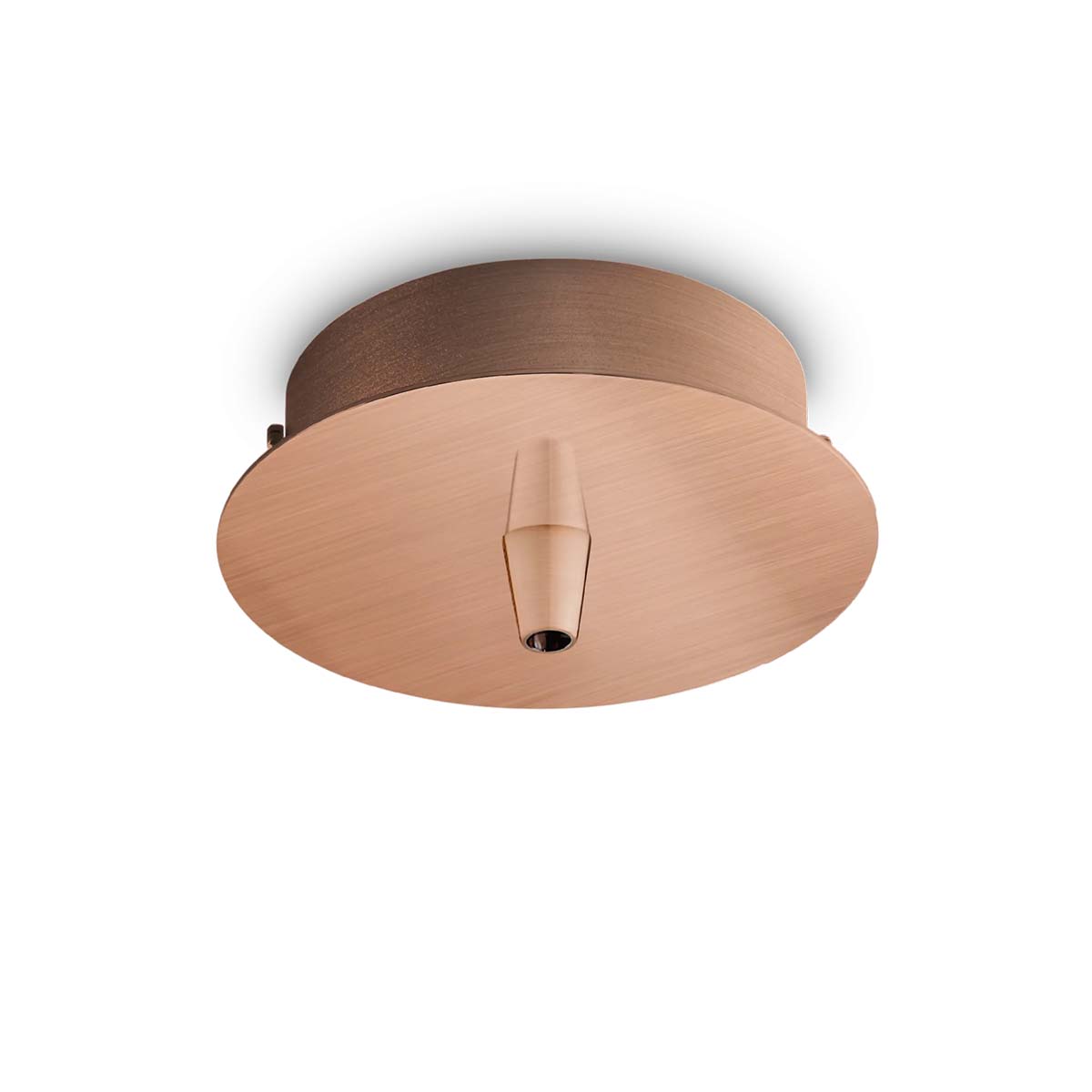 Ideal Lux Lampen Baldachin 1-fach rund, Ø: 10 cm, H: 4,5 cm, Kupfer