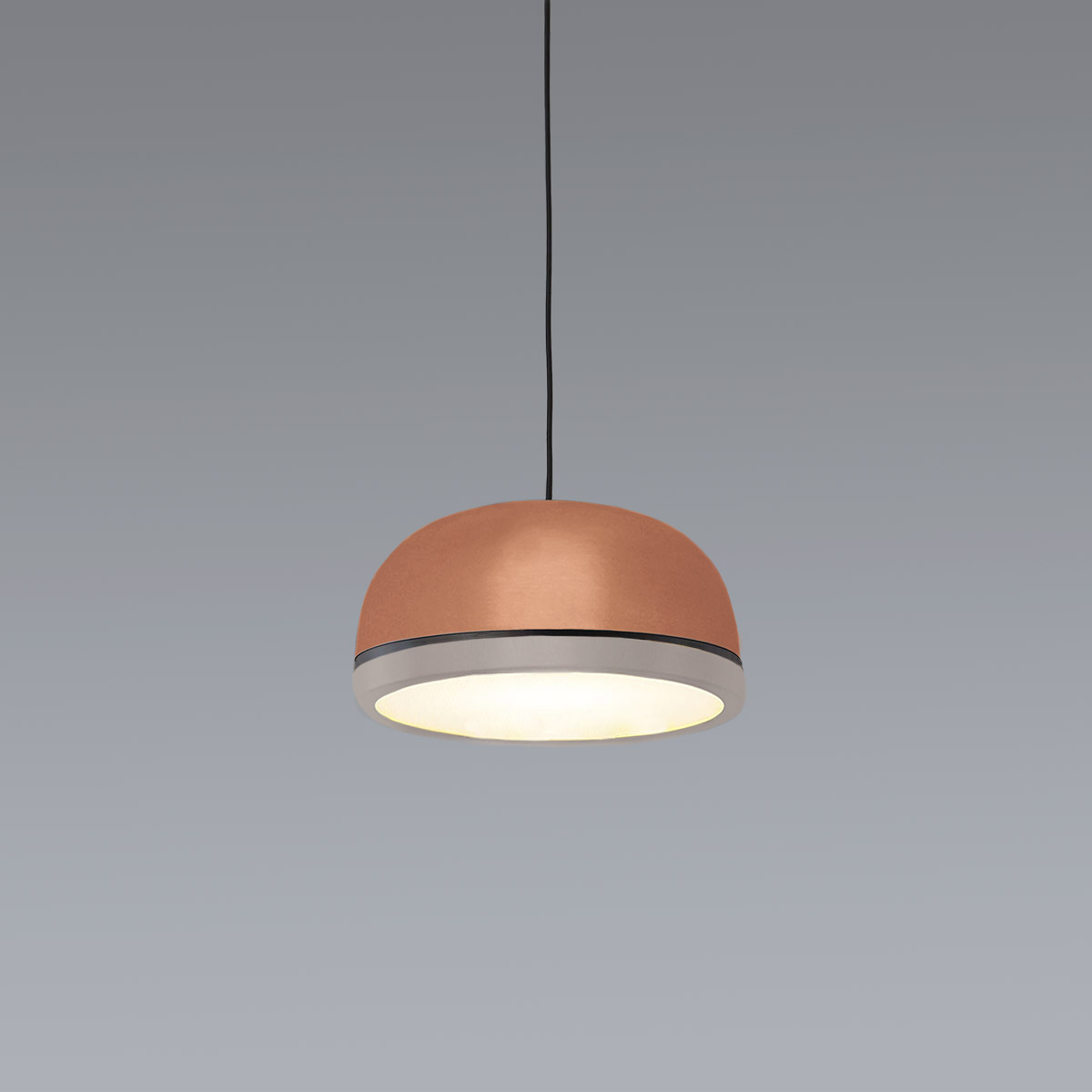 Molly 556.22 Pendelleuchte Ø: 20 cm, Kupfer, Sandgrau