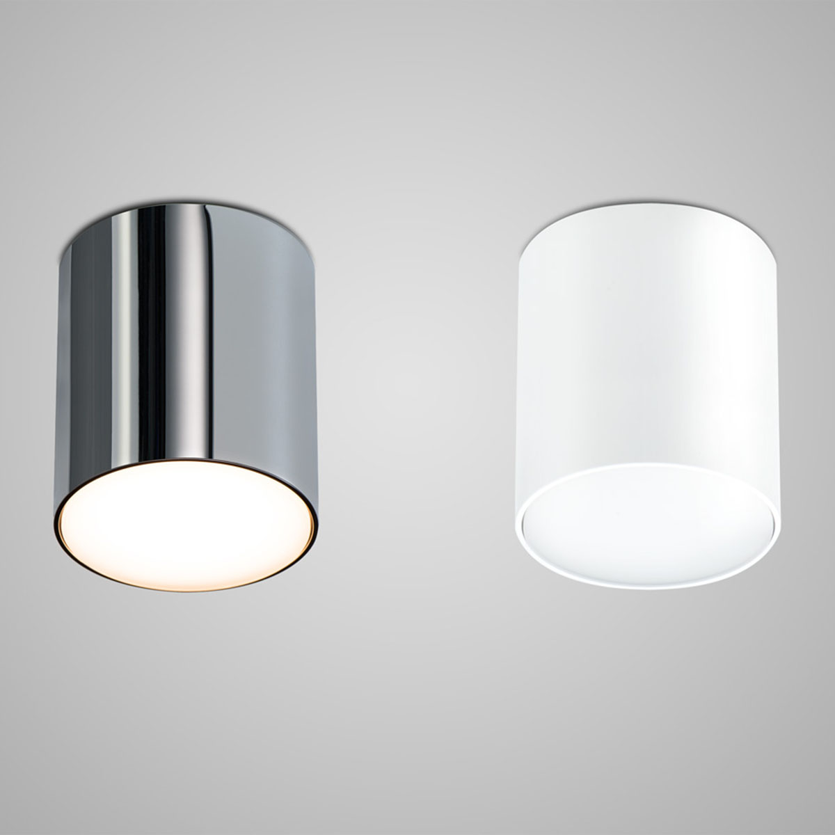 warnemünde 23 Aufbaustrahler IP54, Ø: 9 cm, Chrom glänzend, Warmweiß 3000K