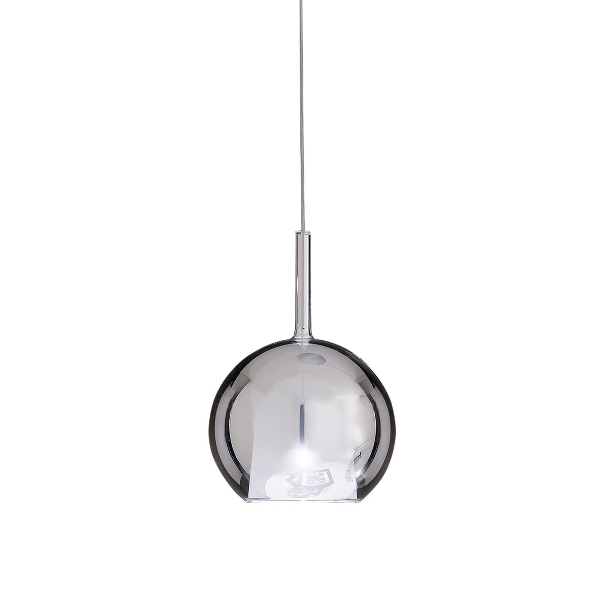 Glo 0811-20 Mini Pendelleuchte Ø: 13 cm, Silber Glas, 2 m Glo 0811-20 Mini Pendelleuchte Ø: 13 cm, Silber Glas, 4 m