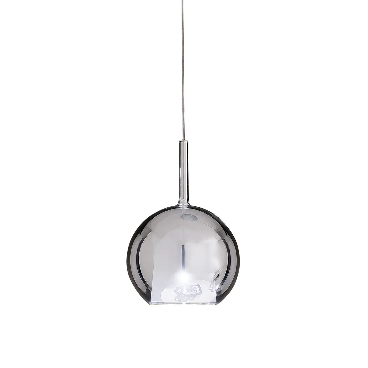 Glo 0811-20 Mini Pendelleuchte Ø: 13 cm, Silber Glas, 4 m