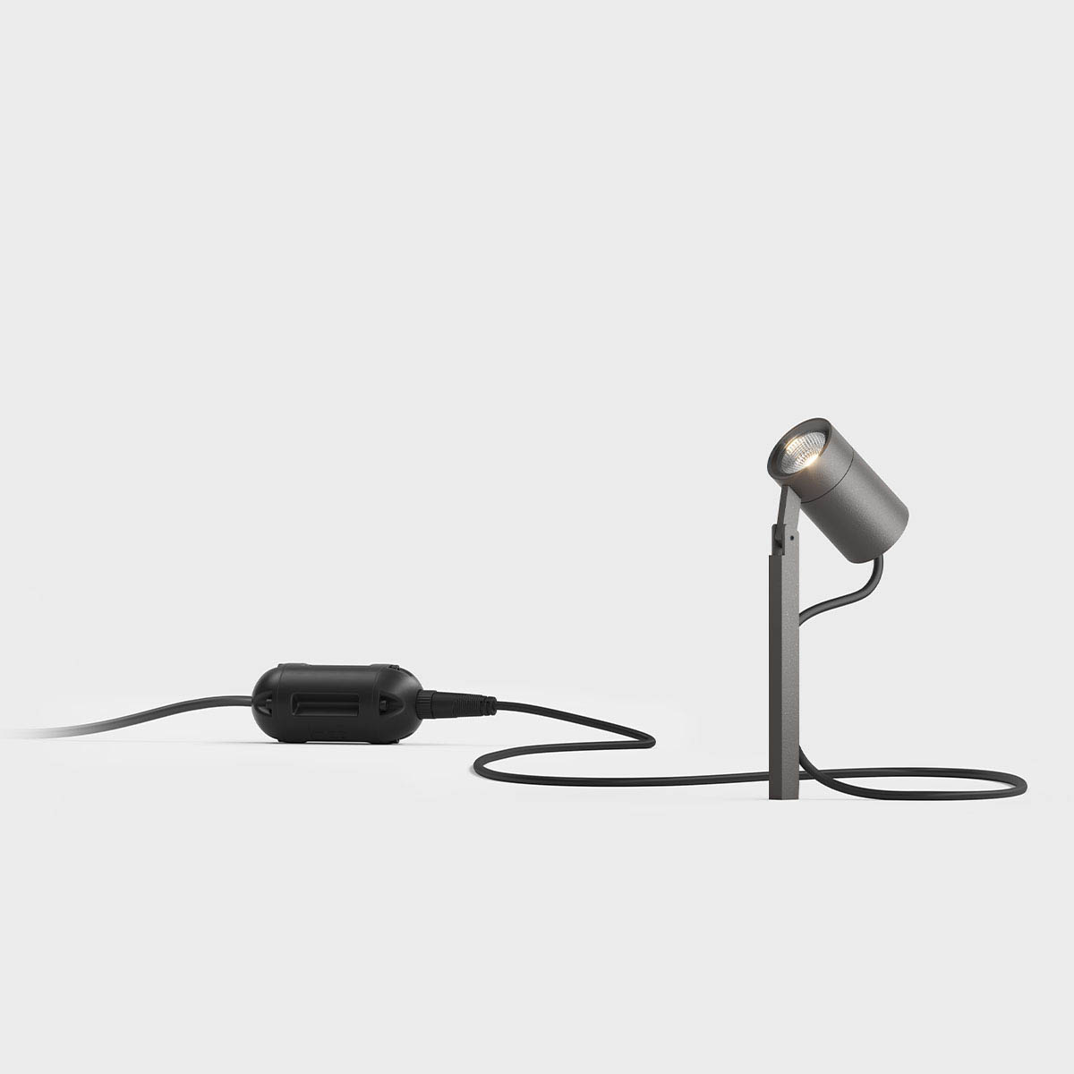 piek mini Erdspießleuchte, H: 28 cm, B: 6,7 cm, Cool Brown Kleine außen Erdspießleuchte mit Kabel in braun